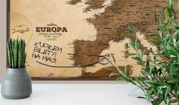 Mapa Europy papirus pozioma mazak