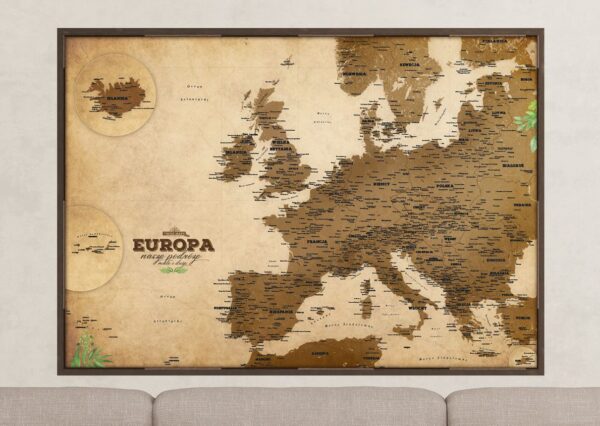 Mapa Europy papirus pozioma wezsza main