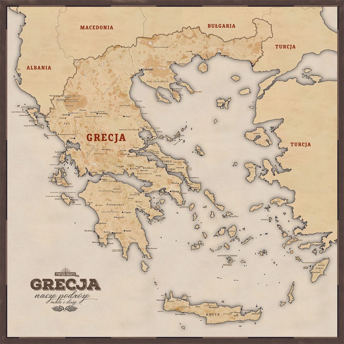 Turystyczna Mapa Grecji - projekt