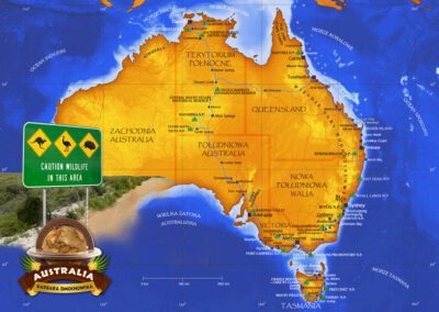 mapa do ksiazki Australia Barbara Dmochowska BPS
