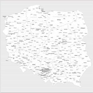 mapa Polski powiaty dla firm 0