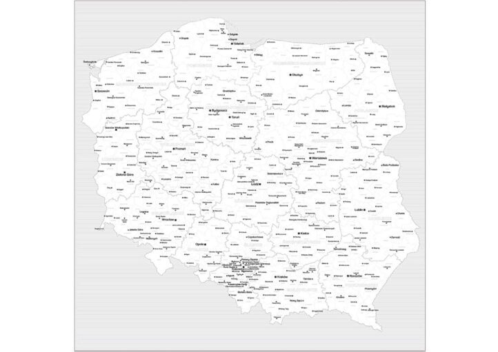 mapa Polski powiaty dla firm 0