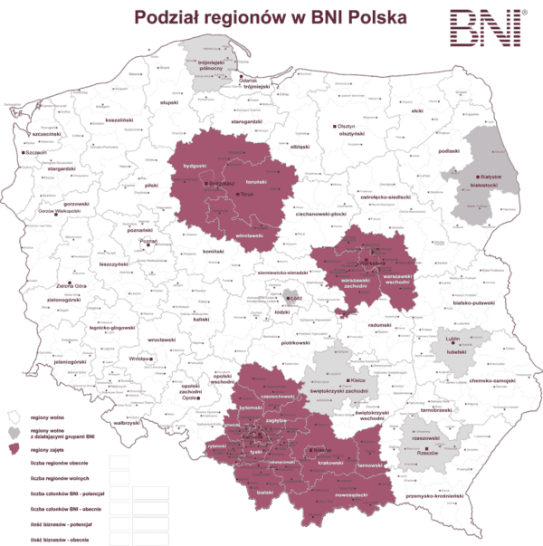 mapa Polski powiaty dla firm 04 na zamowienie
