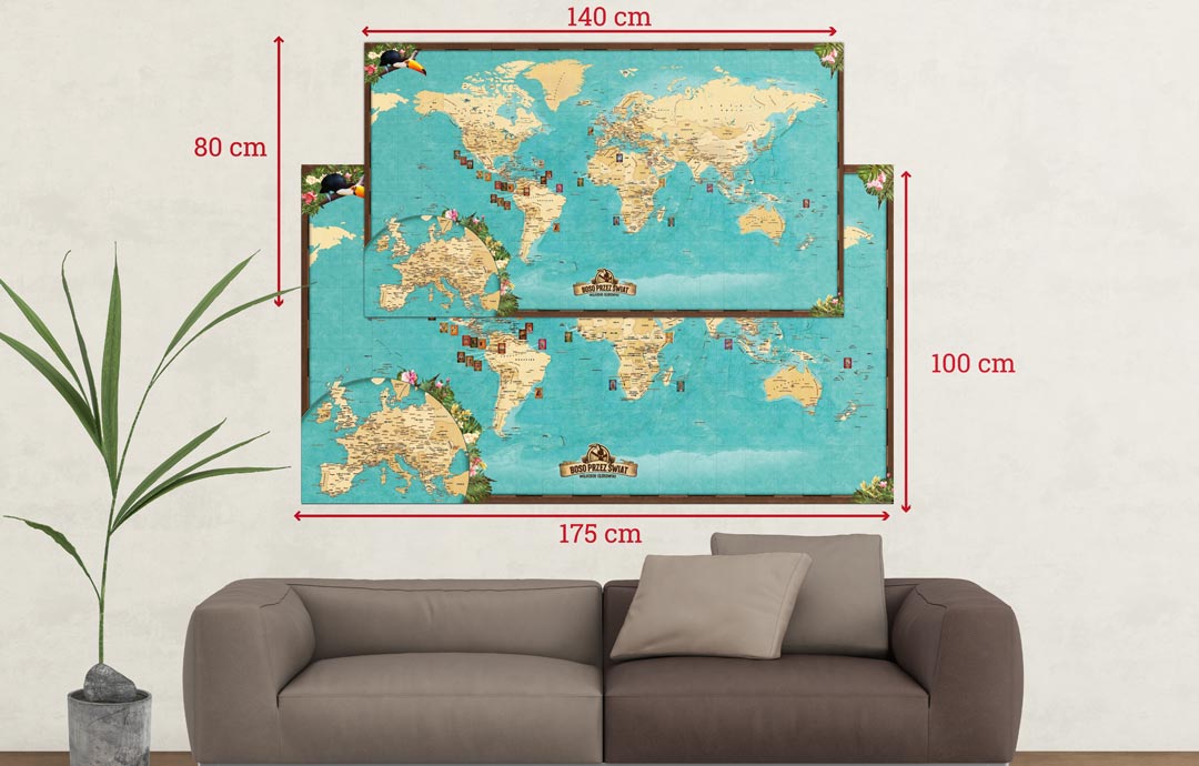 Mapa Świata "Boso Przez Świat"