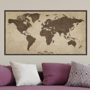 Mapa Świata na ścianę, turystyczna