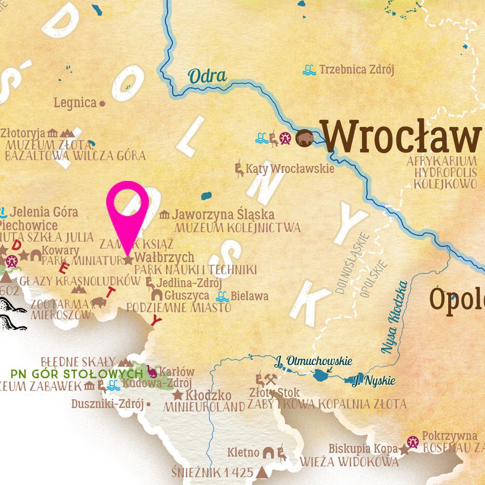 Mapa Polski dla dzieci -> ExploraPark w Wałbrzychu