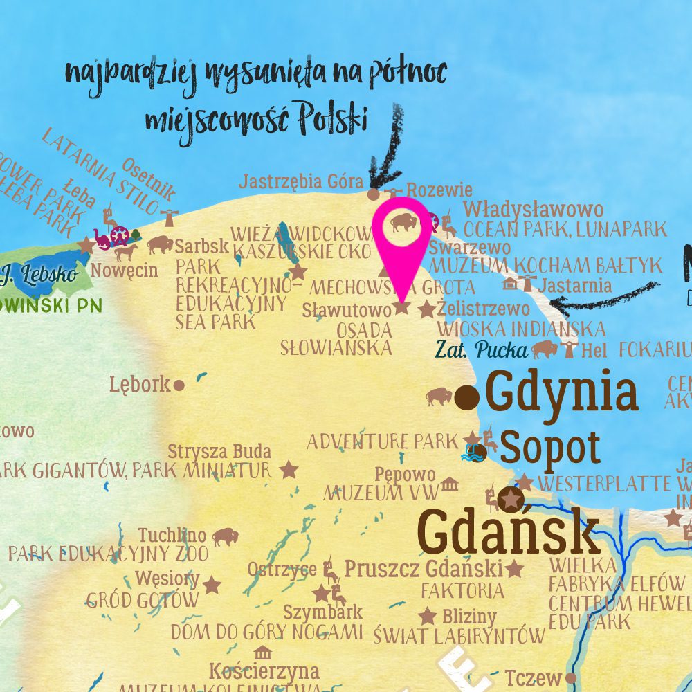 Mapa Polski dla dzieci -> Osada Sławutowo