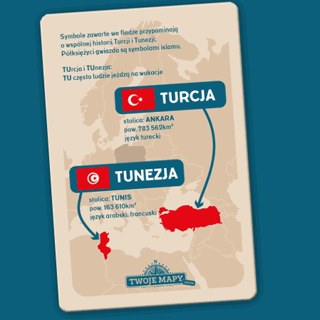 FLAGI karty tunezja turcja