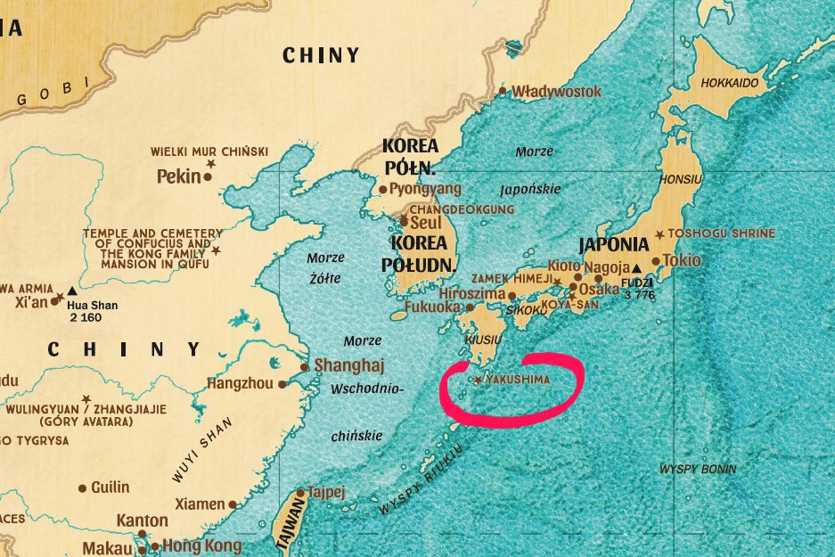 Yakushima - wyspa wiecznej zieleni i starożytnych cedrów (miejsca z mapy) 1 miejsca z mapy yakushima mapa twoje mapy com