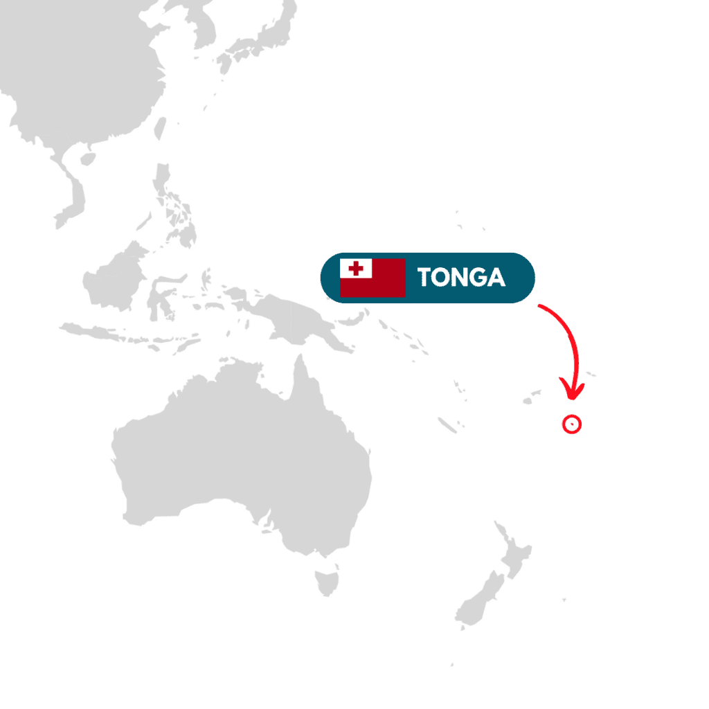 tonga FLAGI BIALE I CZERWONE z krzyzem