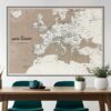 Mapa Europy i basenu Morza Śródziemnego - turystyczna "skandynawska"