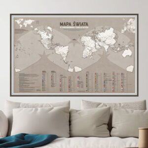 Mapa świata na ścianę - Cahilla-Keyesa skandynawska