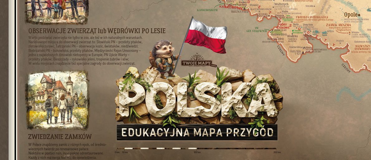 Mapa Polski dla dzieci i młodzieży
