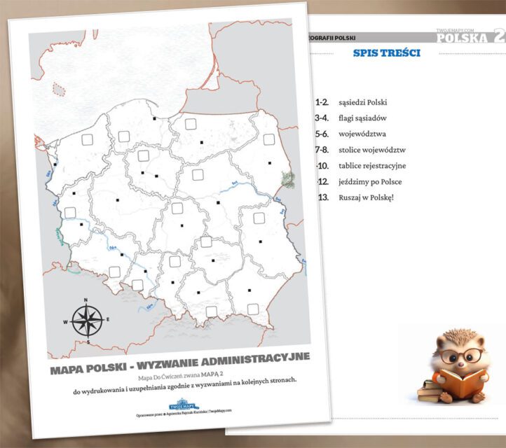 polska administracyjne mapa spis tresci