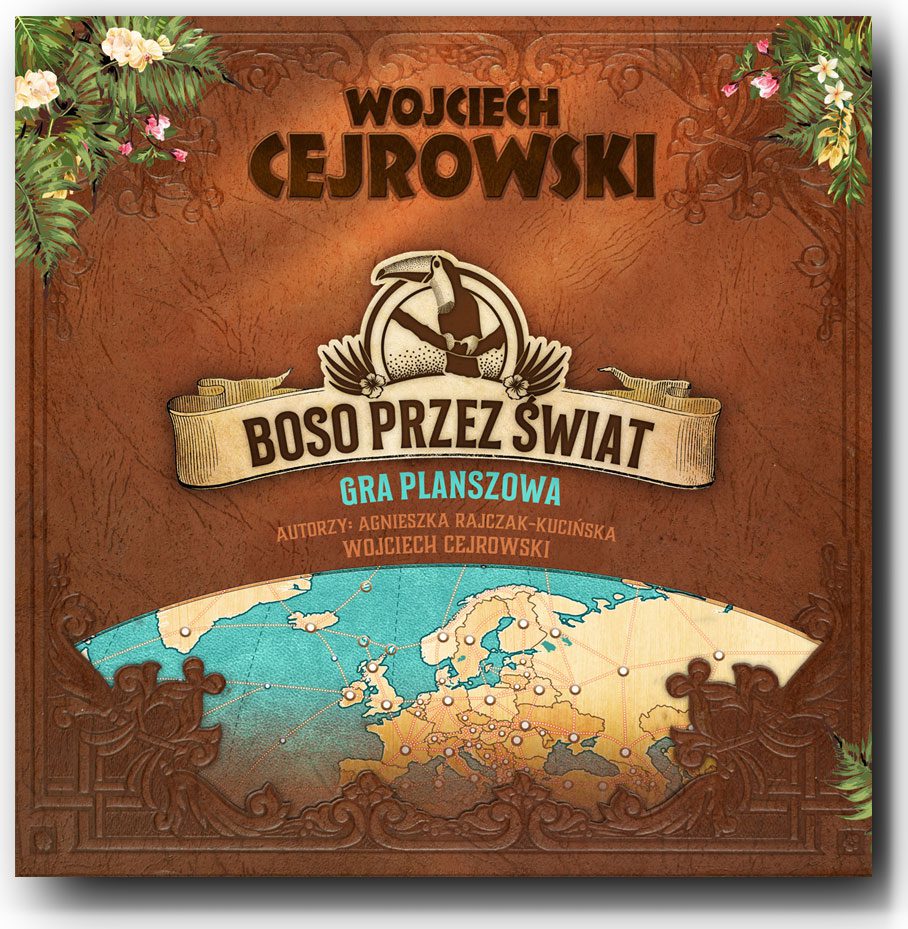 Pudełko gry planszowej "Boso przez świat"