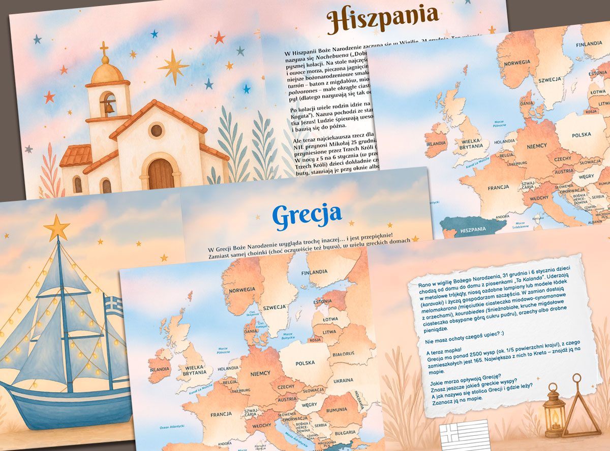 Wnętrze książki "Zwyczaje Świąteczne Dookoła Świata"