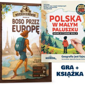 Pakiet: książka "POLSKA w małym paluszku" + gra "BOSO PRZEZ EUROPĘ"